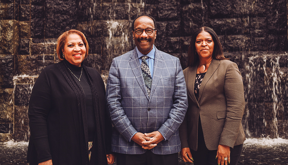Pictured from left are Deborah Skillings-Phillips, Ph.D., Mitchel Nickols, Ph.D., and Karen Smooth, Ed.D.