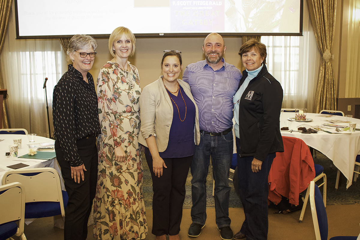 Pictured are educators from Mount Lebanon Montessori School and Academy with Professor Christal Edmunds, Ed.D., and graduate student Beatrice Lagorio. Photo by Nadia Jones.