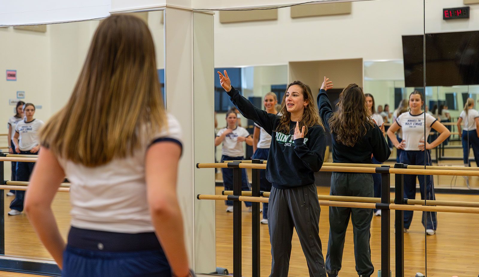 Anna Cannavo coaches a dance team.