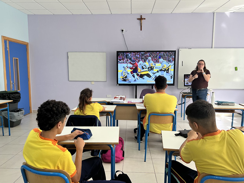 Pictured is Caitlin Dee teaching in her classroom. Submitted photo.