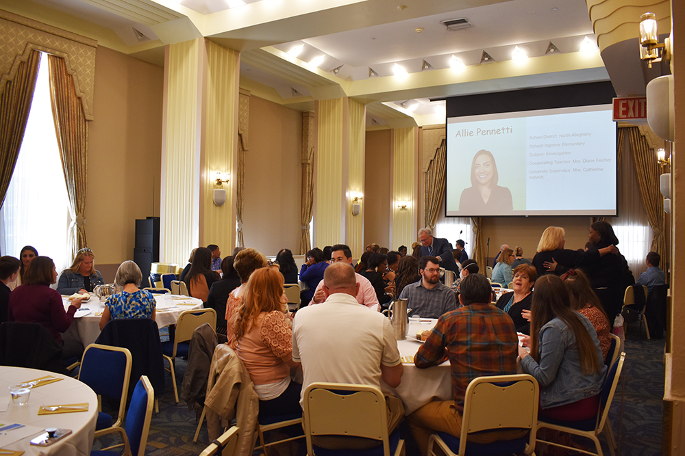 Pictured are attendees at the Celebration of Student Teaching.