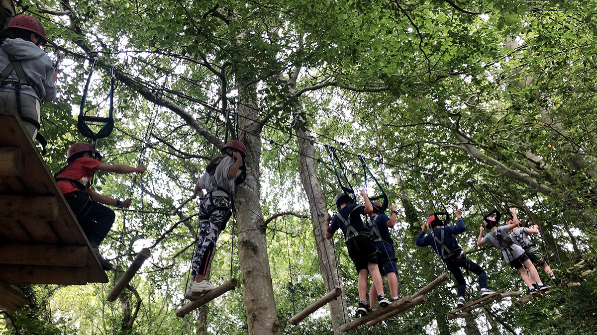 Pictured are Point Park education students at SEK International School in Dublin, Ireland.