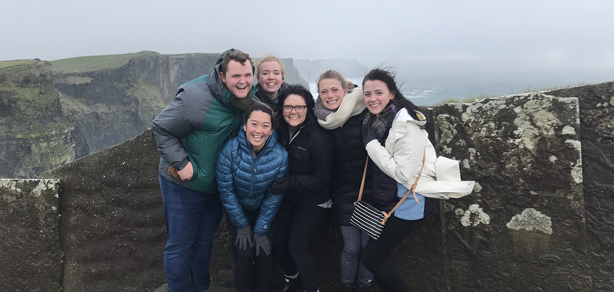 Pictured are Point Park education students in Ireland.