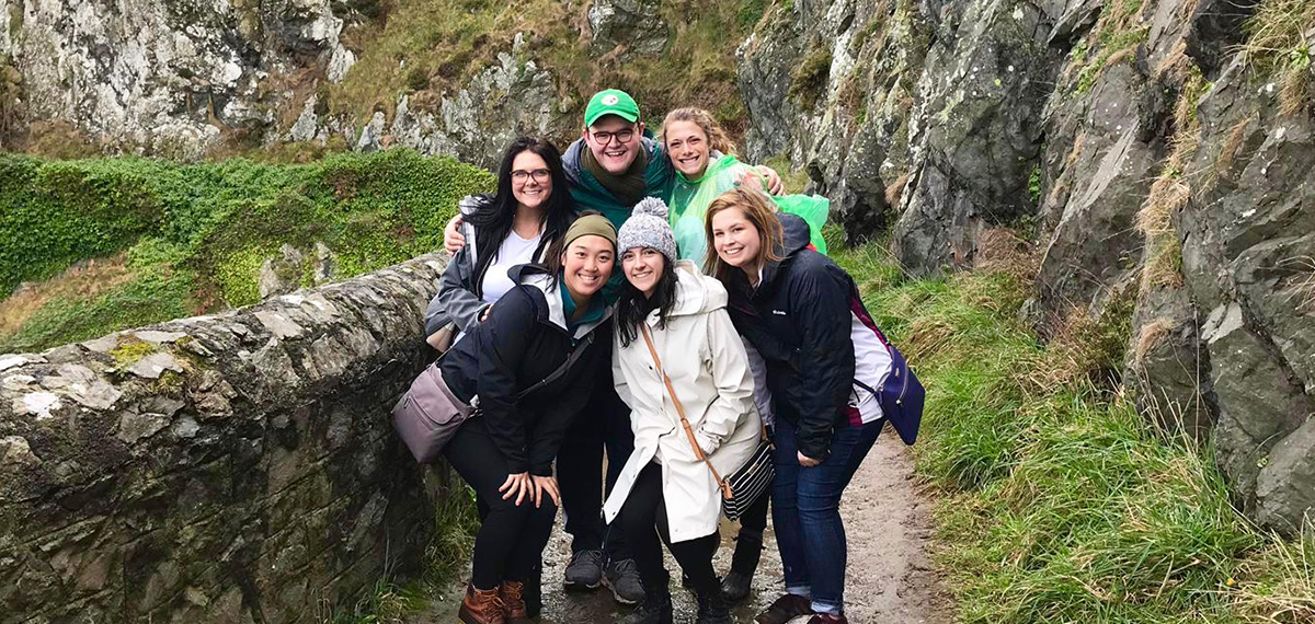 Pictured are Point Park education students in Ireland.