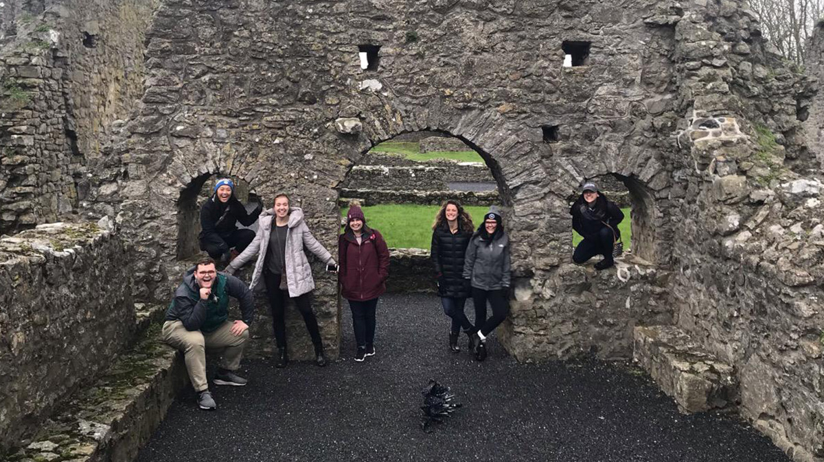 Pictured are Point Park education students in Ireland.