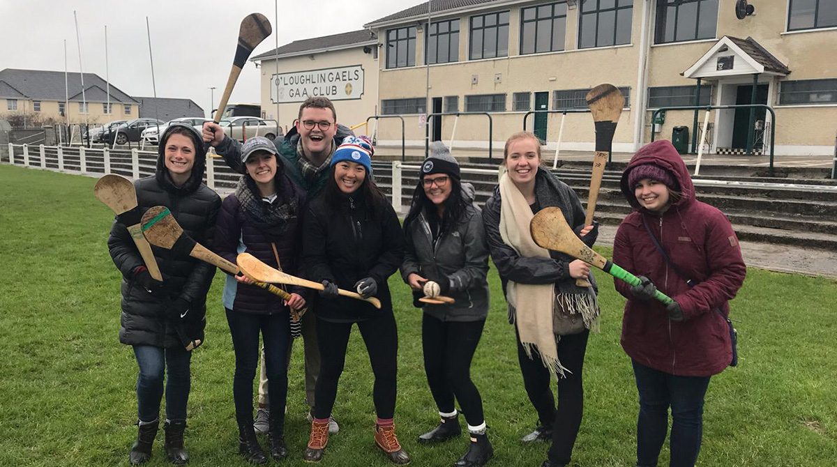 Pictured are Point Park education students in Ireland.