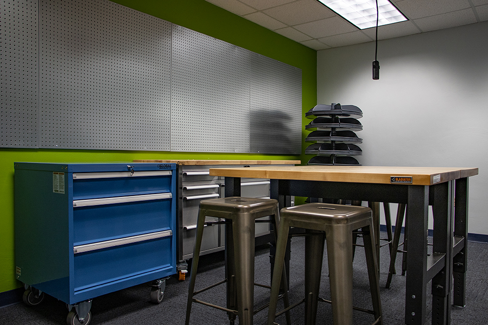 Pictured is the Matt's Maker Space Lab at Point Park University. Photo by Megan Gloeckler.