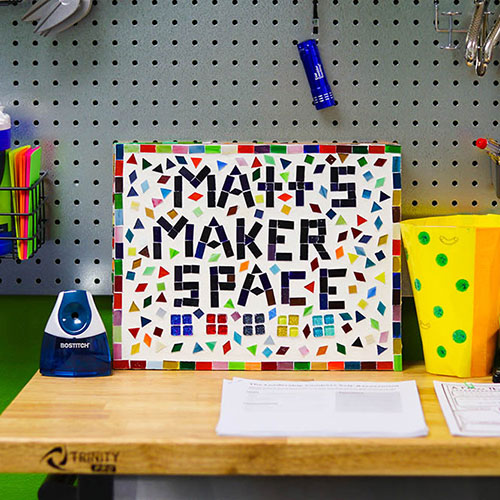 An image of the Matt's Maker Space sign.