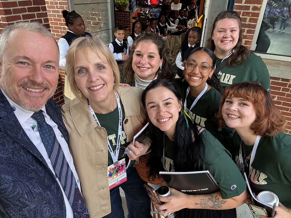 Students, Christal Edmunds and Ron Clark at the Conference.