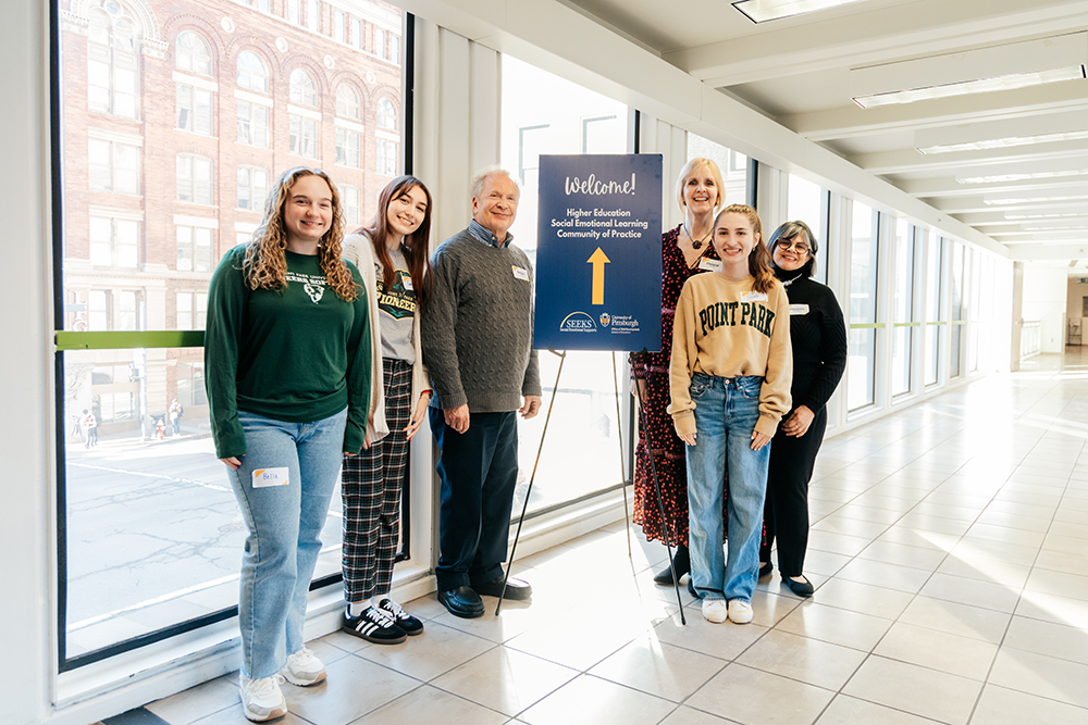 Pictured are School of Education students and faculty at a Social Emotional Learning Community of Practice event at Point Park. Photo by Ethan Stoner.
