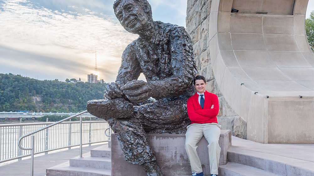 Pictured is Colton Debiase, Broadcast Reporting Major. Photo | Nick Koehler