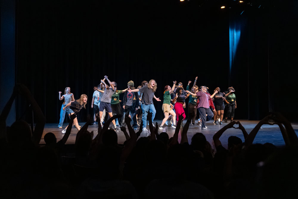 Students participate in a lip sync battle
