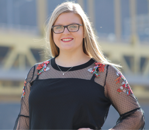 Pictured is Allison Schubert, broadcast reporting major. | Photo by Josh Croup