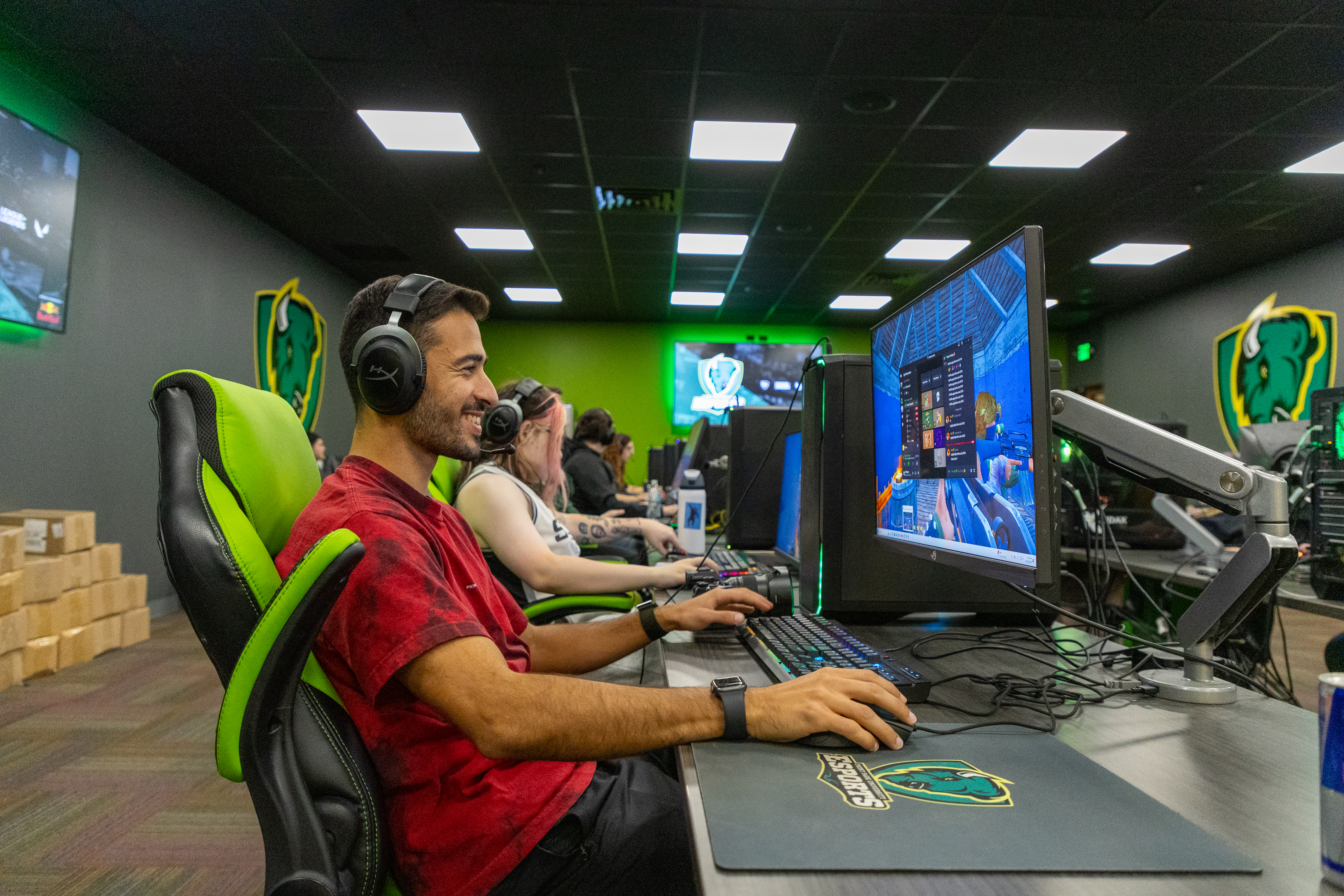 An esports player plays the game. 