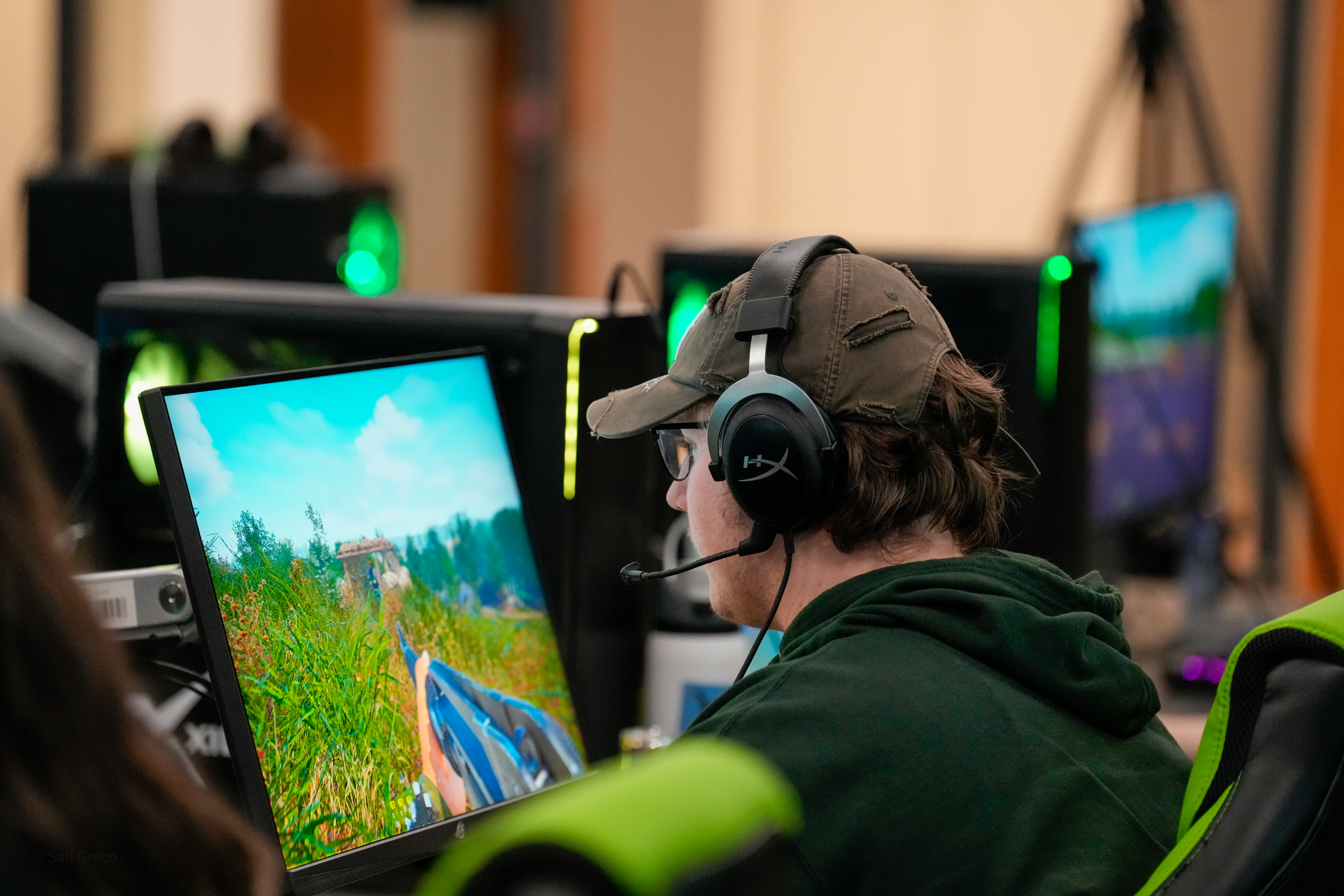 An esports player plays the game. 