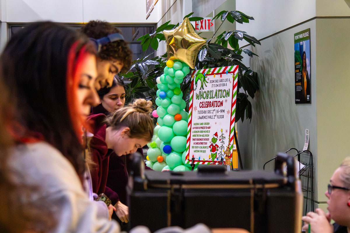 Students register at Whobilation.