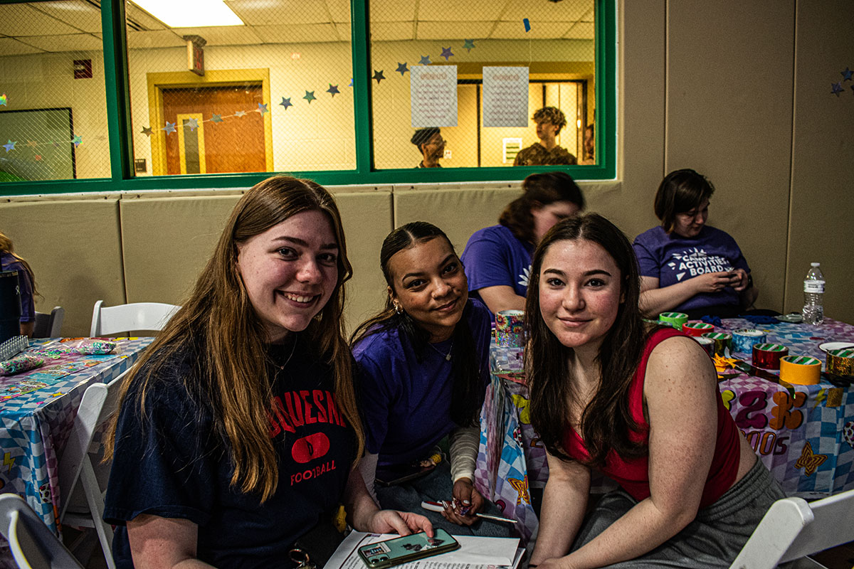 Students pose at Spring Fling.