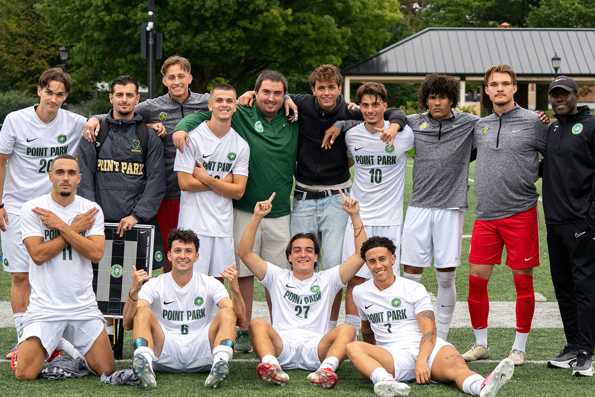 Pioneer Men's Soccer team. 