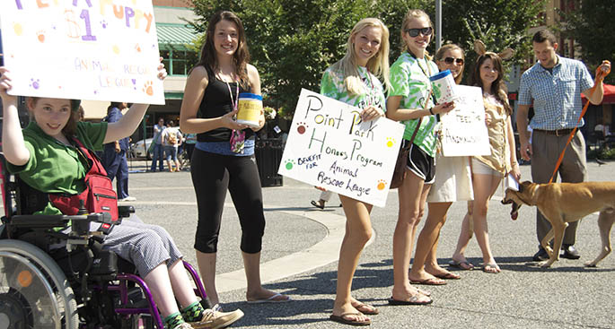 Point Park Honors Program students held a 