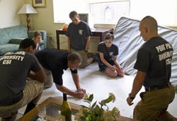 Pictured are high school students at Point Park's 2012 CSI Camp.