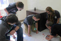 Pictured are high school students at Point Park's 2013 CSI Camp.