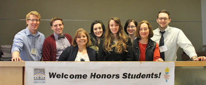 Pictured are Point Park Honors Program students at the Northeast Regional Honors Conference, held April 3-6 in Niagara Falls, N.Y.