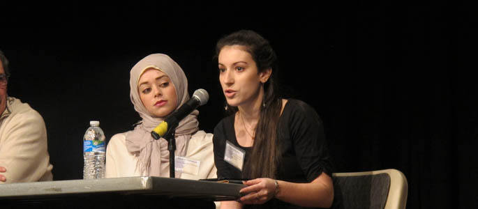 Pictured are panelists at the 2015 Storytelling and Human Rights Symposium at Point Park University. | Photo by Amanda Dabbs