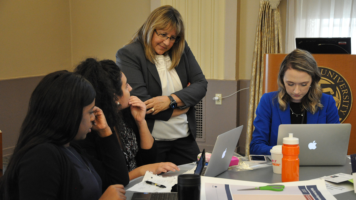 Pictured is the America250PA competition at Point Park University. Photos by Alexander Grubbs, '18, broadcast reporting alumnus and MBA student; Lou Corsaro and the United States Postal Service.