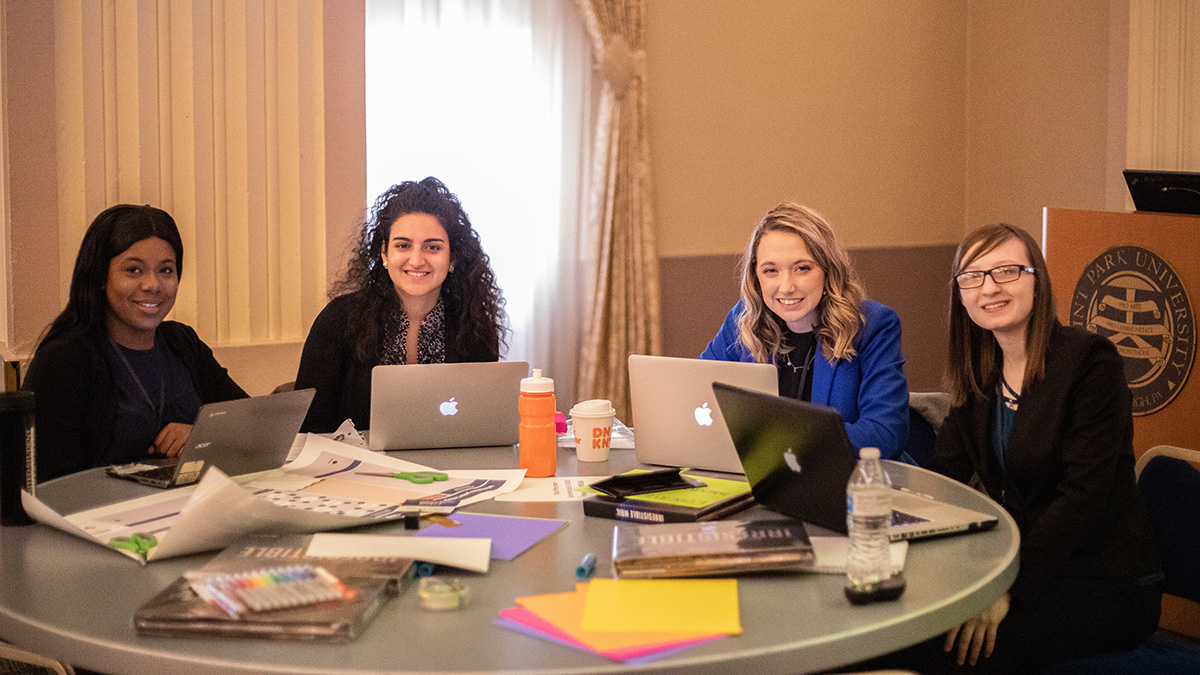 Pictured is the America250PA competition at Point Park University. Photos by Alexander Grubbs, '18, broadcast reporting alumnus and MBA student; Lou Corsaro and the United States Postal Service.