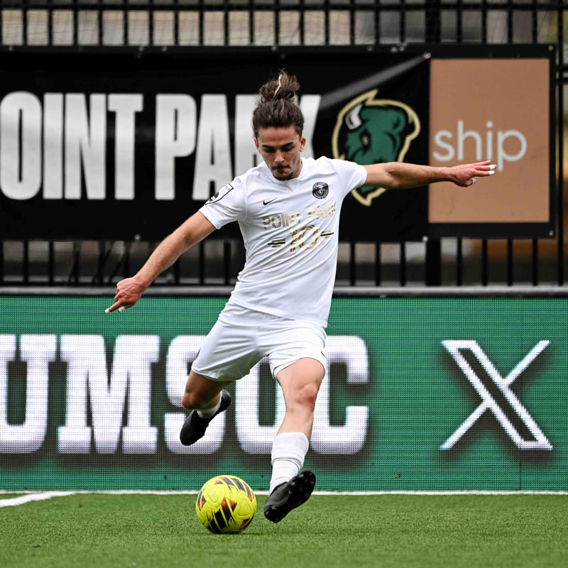A Point Park University soccer player. 