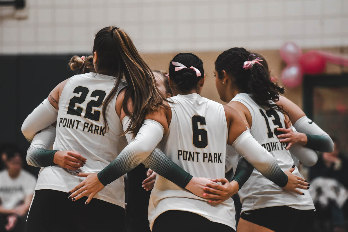 The Point Park University volleyball team. 