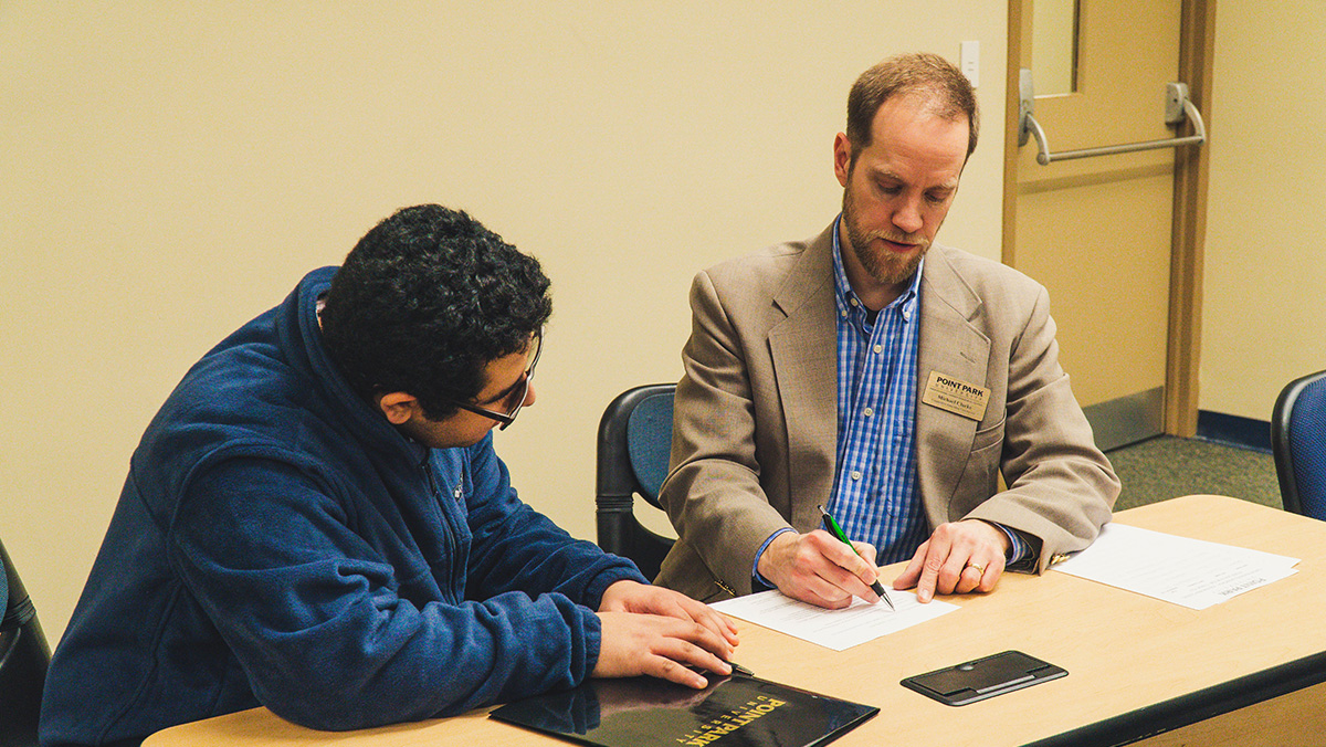 Pictured are photos of the Spring 2020 Internship and Job Fair. Photos by Emma Federkeil