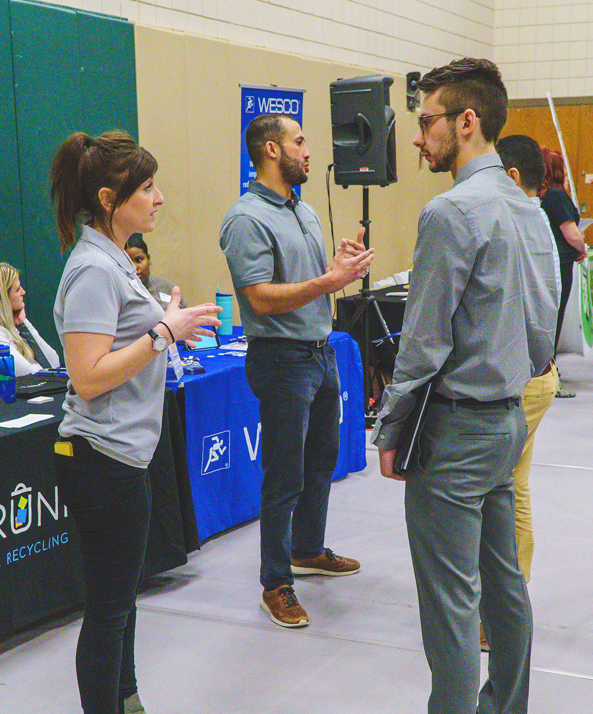 Pictured are photos of the Spring 2020 Internship and Job Fair. Photos by Emma Federkeil