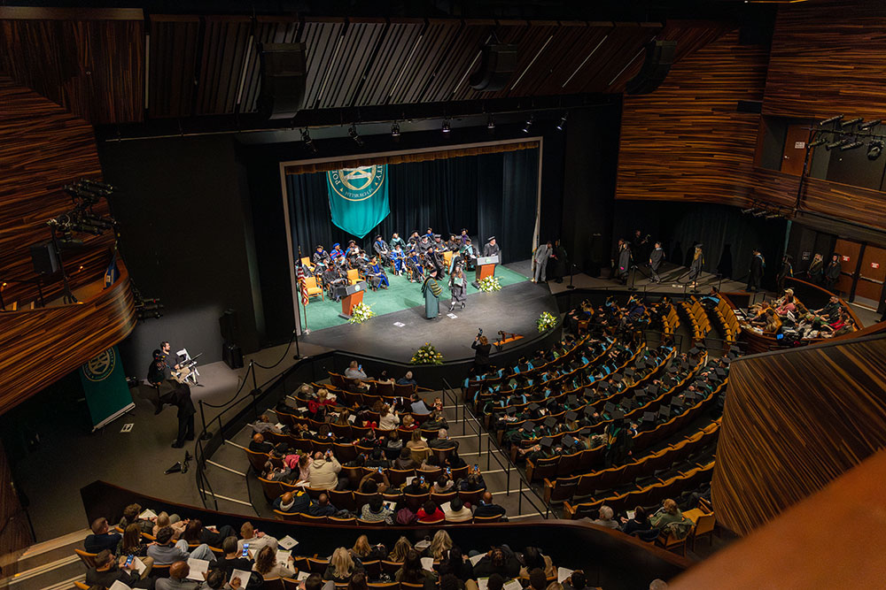 Overview photo of the Playhouse during the December hooding.