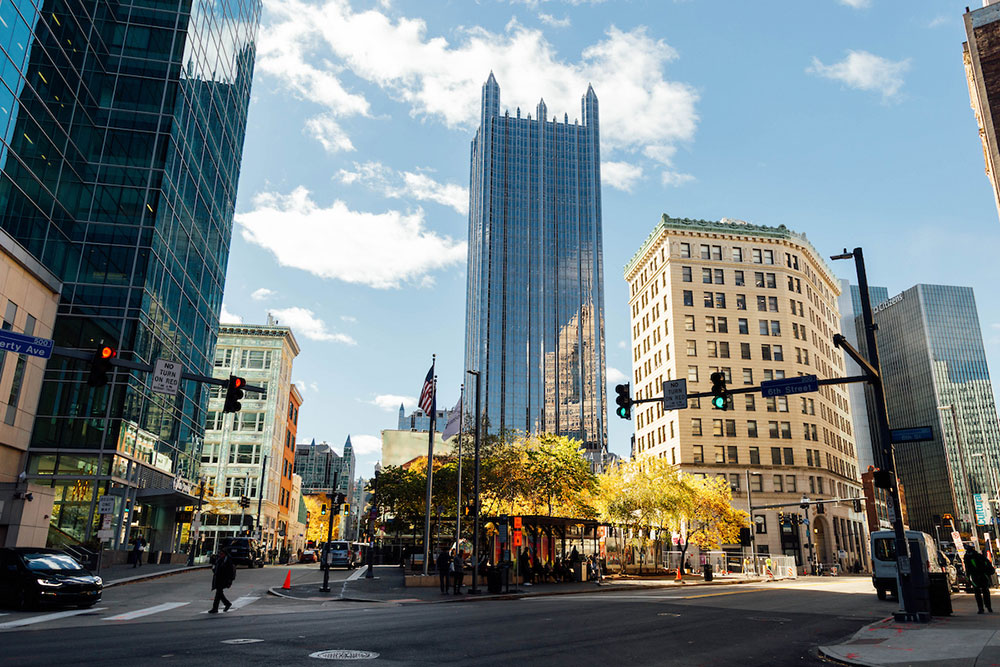 Liberty Avenue in downtown Pittsburgh.