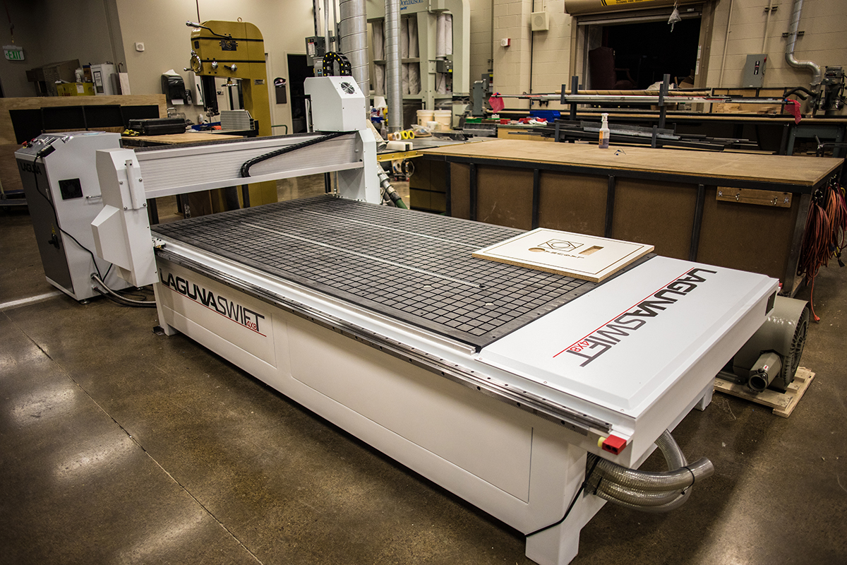 The scenic fabrication studio in the Pittsburgh Playhouse. Photo | Hannah Johnston