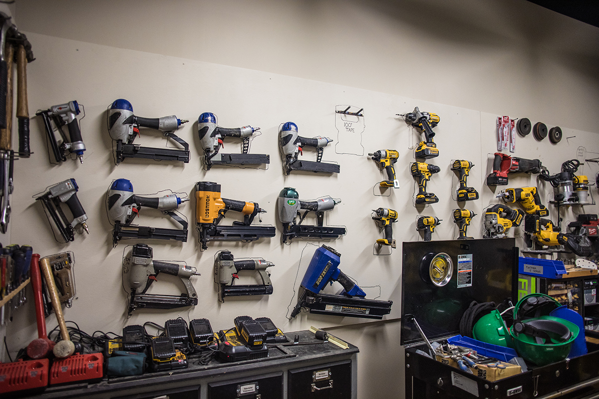 The scenic fabrication studio in the Pittsburgh Playhouse. Photo | Hannah Johnston