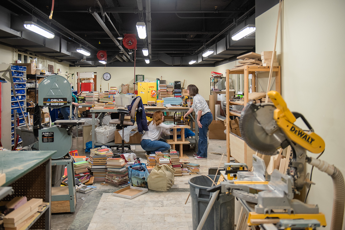 The prop shop in the Pittsburgh Playhouse. Photo | Nick Koehler