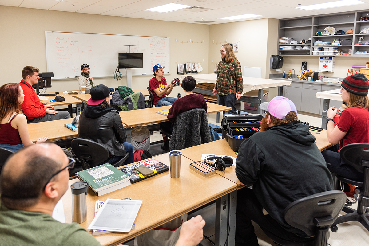 The lower level of the Playhouse houses classrooms for technical theatre majors. Photo | Nick Koehler