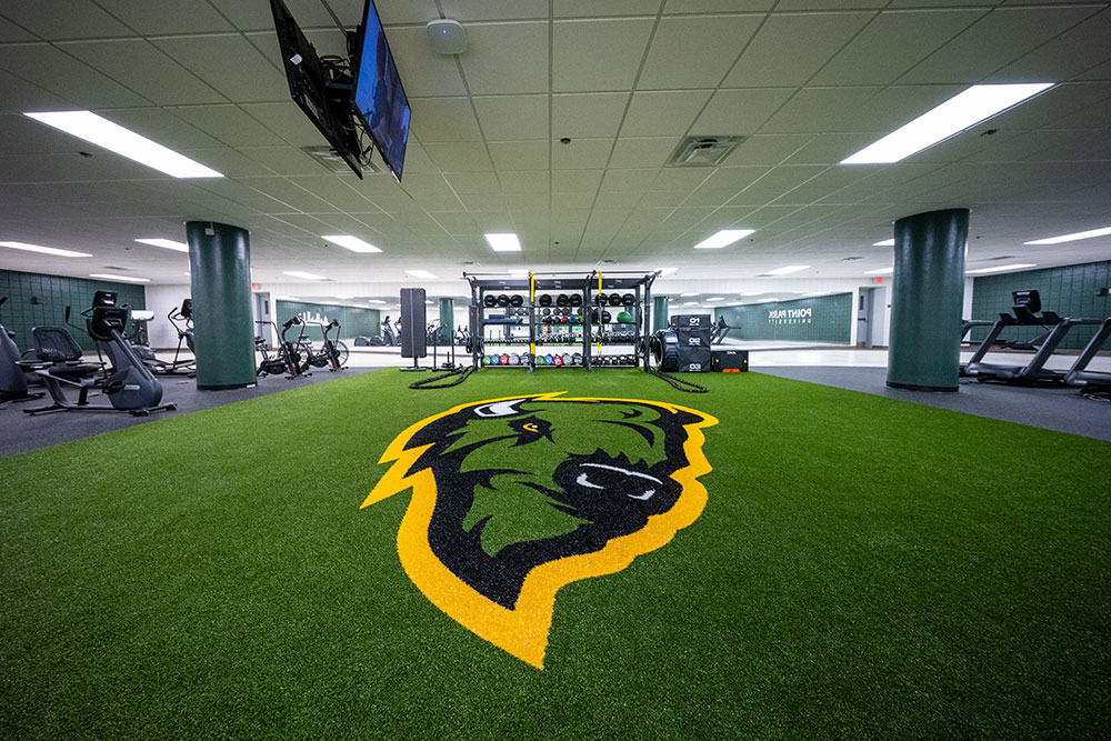 A photo of a workout room.