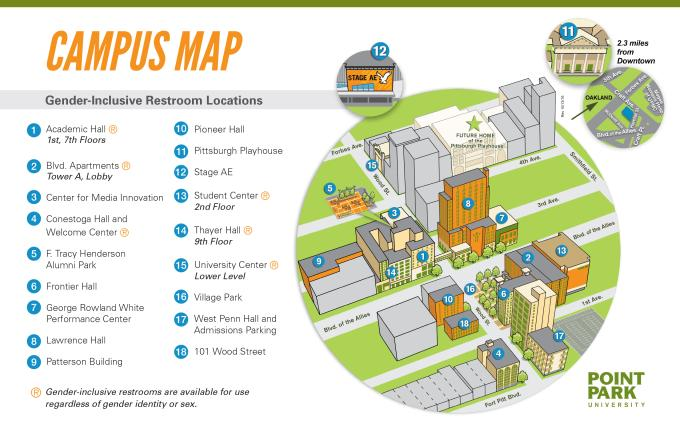 Point Park University Map