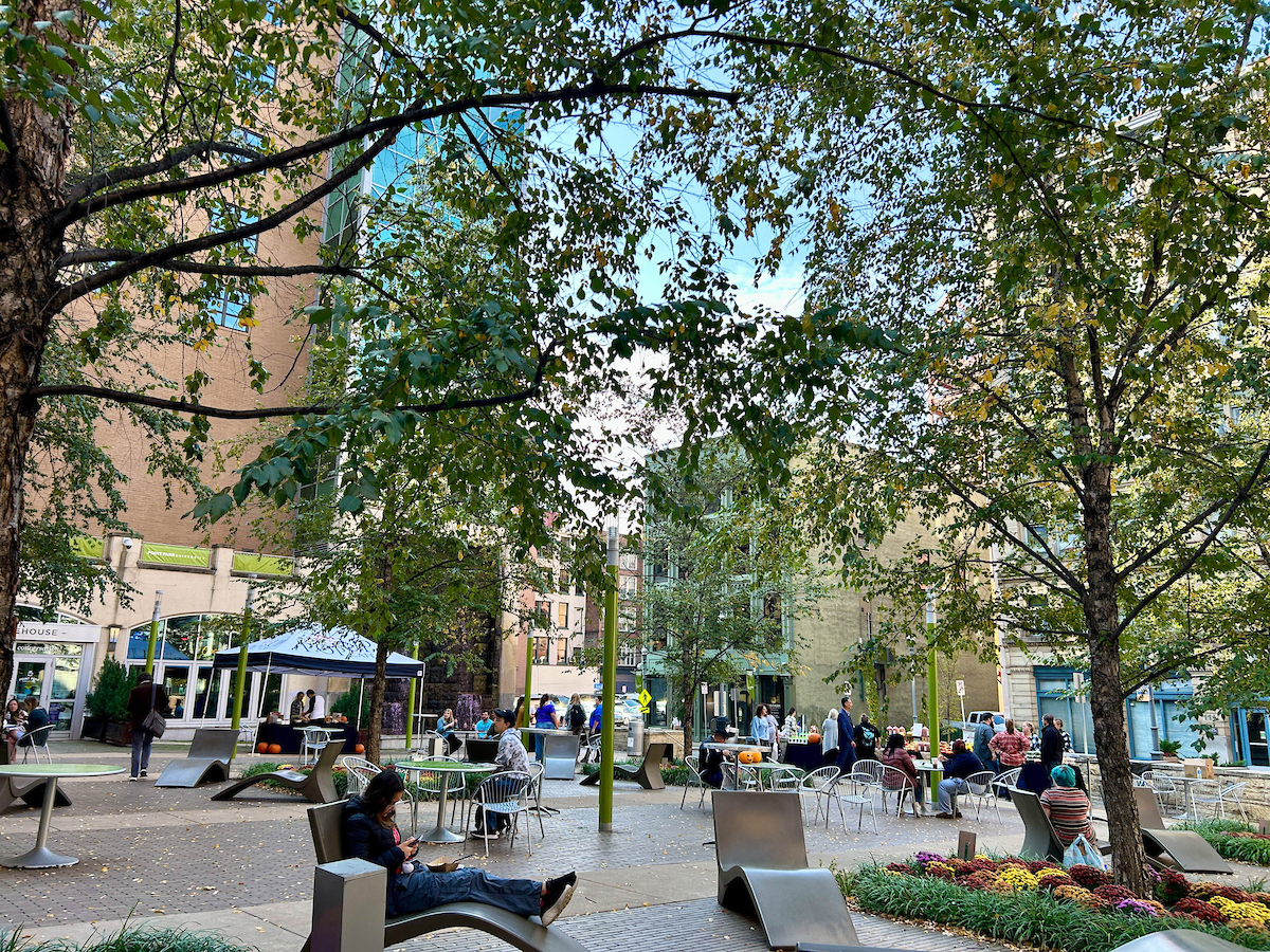 Village park.