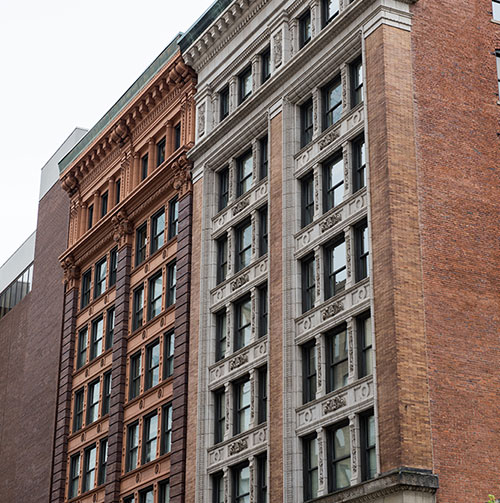 The exterior of Boulevard Apartments.
