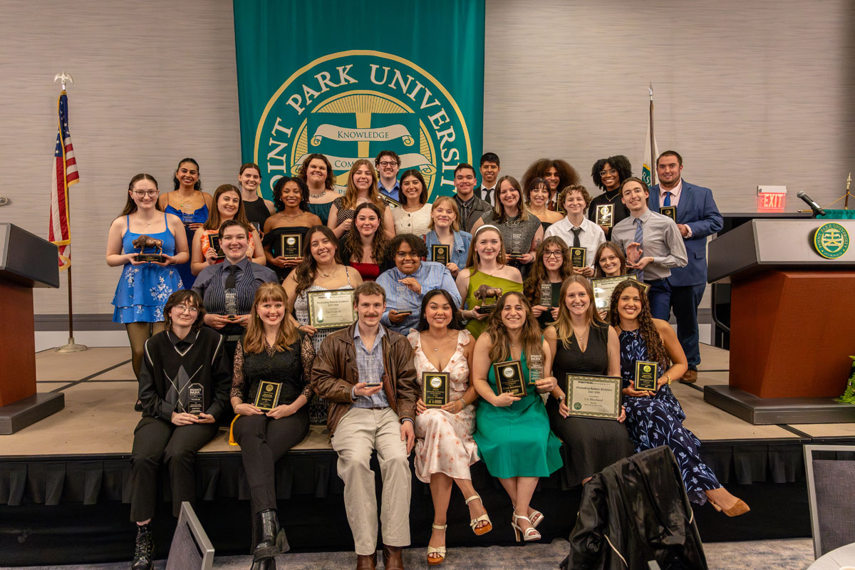 All student winners pose for a photo.